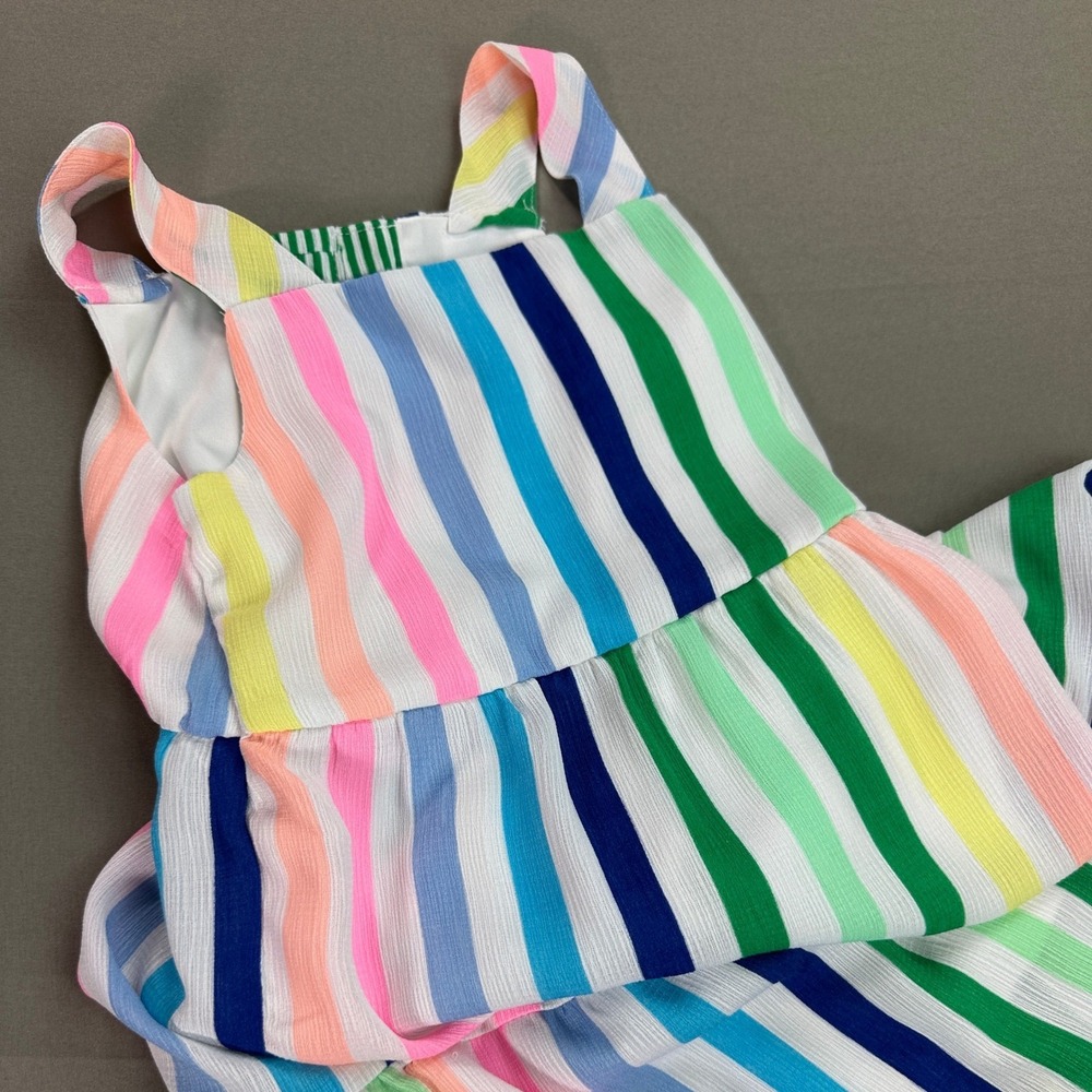 Wonder Nation Maxi Dress Girls S 6-6X Multi Color Excellent Striped Tiered